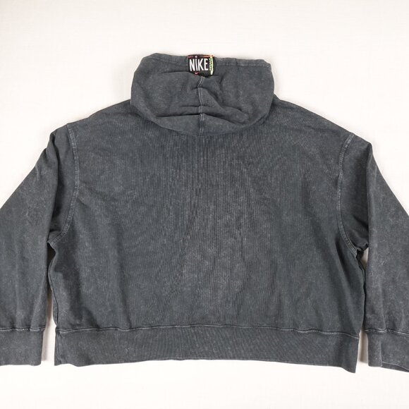 NIKE Stonewash Lightweight Crop Hoodie Women's XL Embroidered Swoosh Neon Logo - Picture 8 of 11